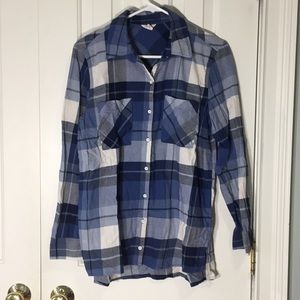 AEROPOSTALE blue plaid button down